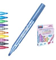 Caneta hidrog. 10 cores c.glitter kz254 Caneta hidrog. 10 cores c.glitter kz254