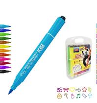 Caneta hidrog. 12 cores brush mini c.carimbo kz216 Caneta hidrog. 12 cores brush mini c.carimbo kz216