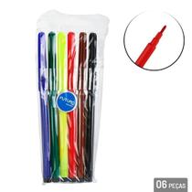 Caneta hidrográfica 06 cores hidrocor