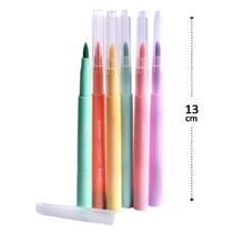 Caneta Hidrográfica 06 Cores Tons Pastéis - Tudo em Caixa