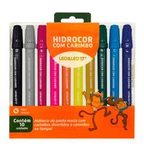 Caneta Hidrográfica 12 cores com Carimbo - Leo & Leo - Leo&Leo