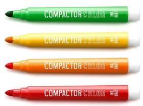 Caneta Hidrográfica 12 Cores Jumbo Compactor Caneta Hidrográfica 12 Cores Jumbo Compactor