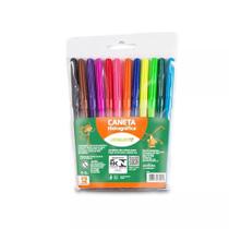Caneta Hidrográfica 12 Cores LeoeLeo
