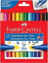 Caneta hidrográfica 12 cores Vai e Vem Faber-Castell