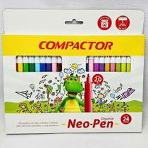 Caneta Hidrográfica 24 cores Neo Pen ponta 2,0mm