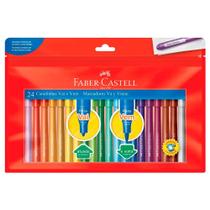 Caneta Hidrográfica 24 Cores Vai e Vem - Faber- Castell Caneta Hidrográfica 24 Cores Vai e Vem - Faber- Castell