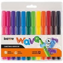 Caneta Hidrografica Bazze Wave Jumbo 12 Cores