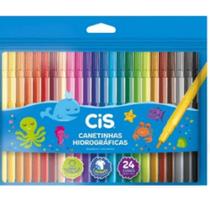 Caneta Hidrografica Cis Lavavel C/24 Cores