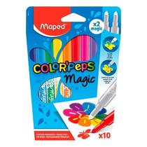 Caneta hidrográfica Color Peps Magic com 8 cores e 2 Reveladoras Maped Caneta hidrográfica Color Peps Magic com 8 cores e 2 Reveladoras Maped