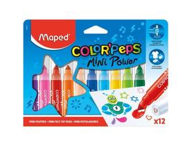 Caneta Hidrográfica Color Peps Mini Jumbo com 12 Cores Maped Caneta Hidrográfica Color Peps Mini Jumbo com 12 Cores Maped