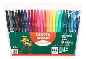 Caneta Hidrográfica Com 24 Cores Leo & Leo - Canetinha