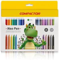 Caneta Hidrográfica Compactor 68000 Neo-Pen Gigante 24 cores Caneta Hidrográfica Compactor 68000 Neo-Pen Gigante 24 cores