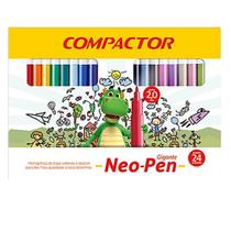 Caneta Hidrográfica Compactor Neo-Pen 24 Cores Caneta Hidrográfica Compactor Neo-Pen 24 Cores