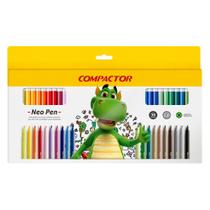 Caneta Hidrográfica Compactor Neo-Pen 36 Cores