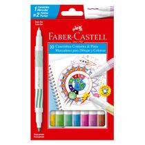 Caneta Hidrográfica Contorna & Pinta com 10 Cores - Faber-Castell