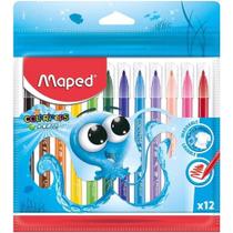 Caneta Hidrográfica Escolar Maped Ocean Polvo Ponta Média Estojo Plástico Flexível com 12 Cores Caneta Hidrográfica Escolar Maped Ocean Polvo Ponta Média Estojo Plástico Flexível com 12 Cores