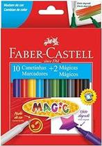 Caneta hidrográfica faber castell 12 cores magic Caneta hidrográfica faber castell 12 cores magic