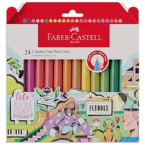 Caneta Hidrográfica Fine Pen 0.4mm Faber Castell 24 Cores