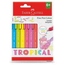 Caneta hidrográfica Fine Pen Colors Tropical FPB/ES6ZF com 6 unidades - Faber-Castell Caneta hidrográfica Fine Pen Colors Tropical FPB/ES6ZF com 6 unidades - Faber-Castell