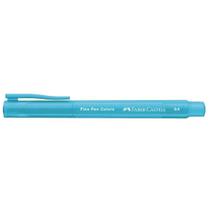 Caneta Hidrográfica Fine Pen Faber-Castell 0.4mm Azul Claro - Ponta Fina de Precisão com Reforço Metálico Escrita Macia