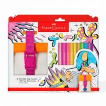 Caneta hidrográfica Fine Pen Summer 10 unidades + Shoulder Bag FPB/ESSMRZF - Faber-Castell