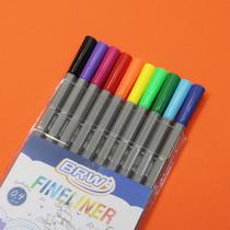 Caneta Hidrográfica Fineliner Ponta Fina 0.4mm 10 Cores