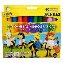 Caneta Hidrográfica Jumbo c/12 Cores - Acrilex