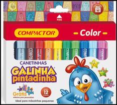 Caneta Hidrografica Jumbo Galinha Pintadinha 12Cores Caneta Hidrografica Jumbo Galinha Pintadinha 12Cores