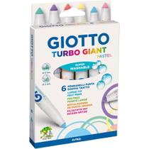 Caneta Hidrográfica Jumbo Giotto Turbo Giant Pastel - 6 Cores