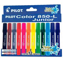 Caneta Hidrográfica Jumbo Lavável 12 Cores 850-L Pilot Caneta Hidrográfica Jumbo Lavável 12 Cores 850-L Pilot