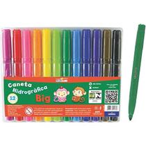 Caneta Hidrografica Jumbo Leo E Leo Big 12 Cores