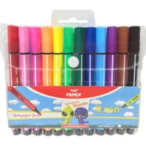 Caneta Hidrografica Jumbo Triangular 12 Cores Caneta Hidrografica Jumbo Triangular 12 Cores