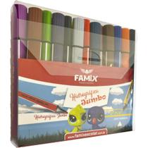 Caneta Hidrográfica Jumbo Triangular 24 Cores Caneta Hidrográfica Jumbo Triangular 24 Cores