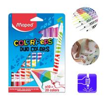 Caneta Hidrográfica Maped Color Peps Duo Colors 20 Cores