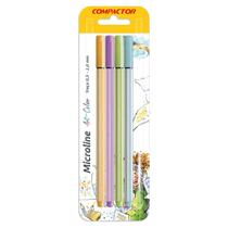 Caneta Hidrográfica Microline Pastel Compactor Blister 4und