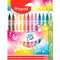 Caneta hidrografica mini cute 12 cores maped 845404 Caneta hidrografica mini cute 12 cores maped 845404