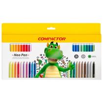 Caneta Hidrografica Neo-Pen Gigante 36 Cores Compactor