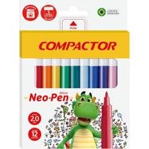 Caneta Hidrografica NEO-PEN Mirim 12 Cores