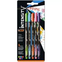 Caneta hidrográfica Point Intensity com 5 unidades - Bic Caneta hidrográfica Point Intensity com 5 unidades - Bic