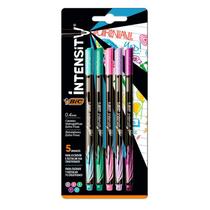 Caneta hidrográfica Point Intensity Pastel - com 5 unidades - Bic