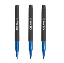 Caneta Hidrográfica Ponta Porosa Cis 1.0 Fine Azul kit C/3