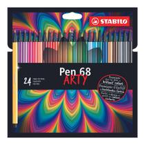 Caneta Hidrográfica Premium Stabilo Pen 68 Arty Com 24 Cores Caneta Hidrográfica Premium Stabilo Pen 68 Arty Com 24 Cores