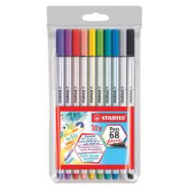 Caneta Hidrográfica Premium Stabilo Pen 68 Brush 10 cores