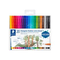 Caneta Hidrográfica Staedtler Triplus Extra Broadliner 20 Cores