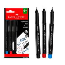 Caneta hidrográfica Supersoft 1.0mm com 03UN - Faber Castell