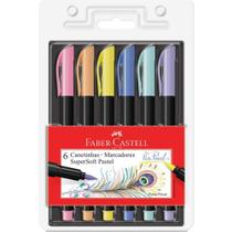 Caneta Hidrografica Supersoft 6CORES Pastel