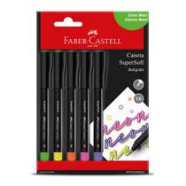 Caneta hidrográfica Supersoft Pen 1.0mm Neon BPSS/ESNEZF com 5 unidades - Faber-Castell Caneta hidrográfica Supersoft Pen 1.0mm Neon BPSS/ESNEZF com 5 unidades - Faber-Castell