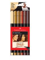 Caneta Hidrografica SuperSorft Tons de Pele Brush Pen 6 Cores Caneta Hidrografica SuperSorft Tons de Pele Brush Pen 6 Cores
