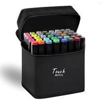 Caneta Hidrográfica Touch Jet com Ponta Dupla 48 Cores - Touch