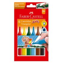 Caneta Hidrográfica Triangular Jumbo com 6 Cores - Faber-Castell